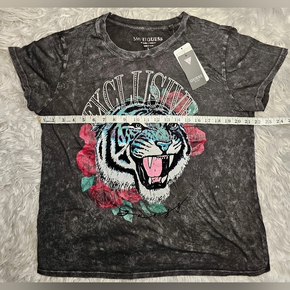 NEW Guess Womens Cotton Stretch Graphic T-Shirt - Picture 6 of 8